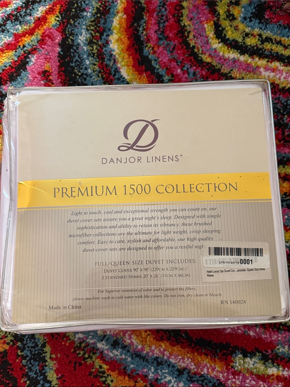 NIP Danjor Linens Hotel Premium 1500 Collection Duvet Cover & 2 shams - White